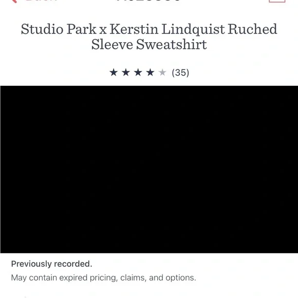 NWOT Studio Park ruched-sleeve sweatshirt - Picture 8 of 10